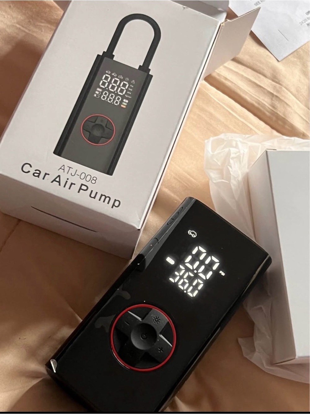 Car Air Pump - Black Portable Tire Inflator